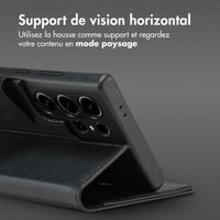 Accezz Étui de télephone portefeuille en cuir 2-en-1 avec MagSafe Samsung Galaxy S24 Ultra - Onyx Black