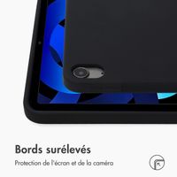 Accezz Coque Liquid Silicone avec porte-stylet Apple iPad Air 11 pouces (2026) M4 / (2025) M3 / (2024) M2 / Air 5 (2022) / Air 4 (2020) - Noir
