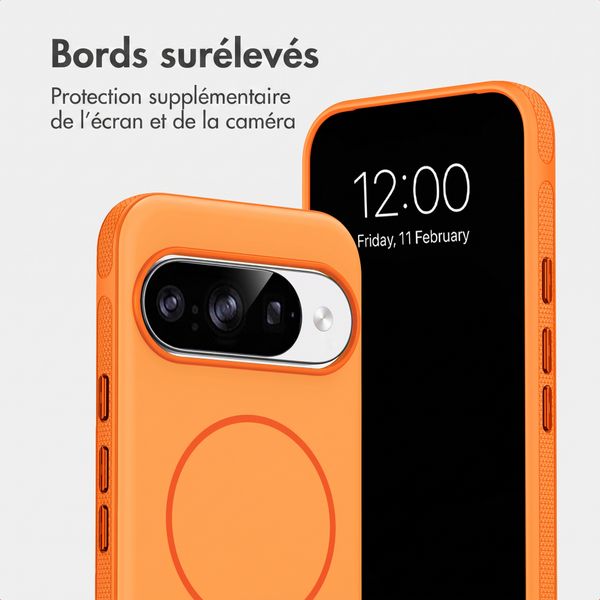 imoshion Coque arrière Color avec Thin MagSafe Ring Google Pixel 9 / 9 Pro - Orange