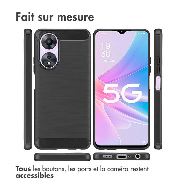 imoshion Coque Brushed Oppo A58 - Noir