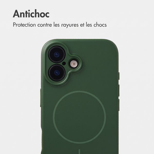 Accezz Coque Grip avec MagSafe Apple iPhone 16 - Vert foncé
