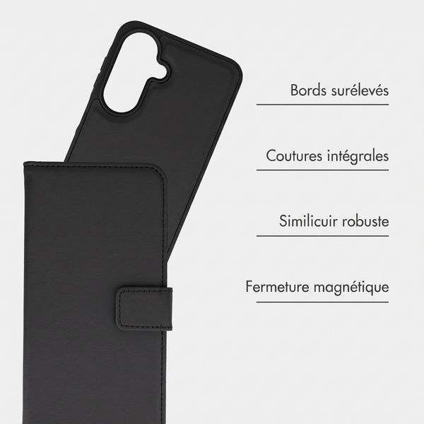 imoshion Étui portefeuille luxe 2-en-1 amovible Samsung Galaxy A27 (5G) - Noir