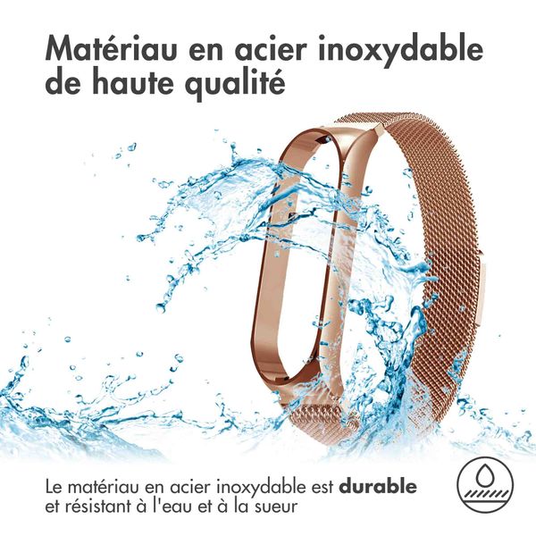 imoshion Bracelet magnétique milanais Xiaomi Mi Band 5 / 6 - Rose Doré
