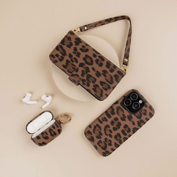 Selencia Coque Sabi imprimé panthère avec MagSafe Apple iPhone 12 (Pro) - Mocha Brown