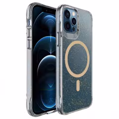 imoshion Coque arrière transparente Pailletée avec MagSafe Apple iPhone 12 (Pro) - Doré