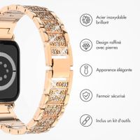 Selencia Bracelet à maillons scintillants Apple Watch | 38/40/41/42 mm - Rose Doré
