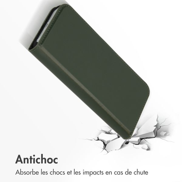 Accezz Étui de télephone Slim Folio en cuir de qualité supérieure Apple iPhone 13 Pro Max - Vert