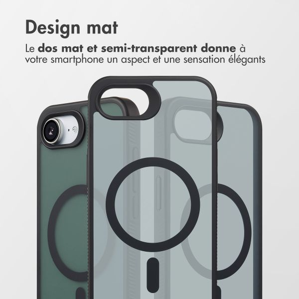Accezz Coque Givrée Robuste avec MagSafe Apple iPhone 17e / 16e - Noir