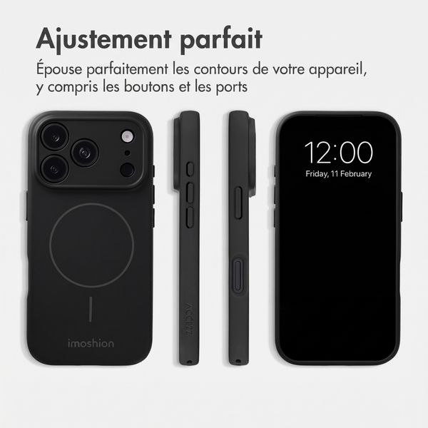 Accezz Coque Grip avec MagSafe Apple iPhone 18 Pro / 17 Pro - Noir