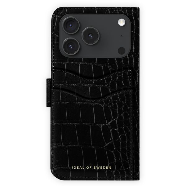 iDeal of Sweden Magnet Wallet+ Étui portefeuille Apple iPhone 18 Pro / 17 Pro - Black Croco