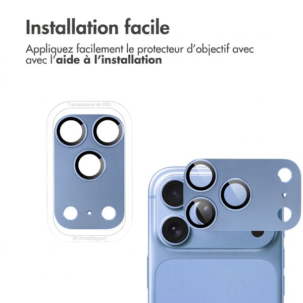 imoshion Protection Caméra en verre trempé 2 Pack pour l'Apple iPhone 18 Pro - Light Blue