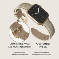 Burga Bracelet en cuir véritable Apple Watch | 38/40/41/42 mm - Buttermelt / Gold