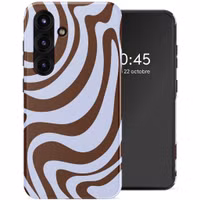 Selencia Coque arrière Vivid Samsung Galaxy S25 - Dream Swirl Chocolate