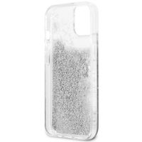 Guess Coque 4G Logo Liquid Glitter Apple iPhone 13 - Argent