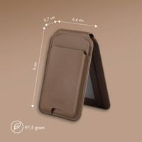 Accezz Portefeuille en cuir avec support - Compatible avec MagSafe et Qi2 - Coffee Brown