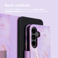 imoshion Étui de télephone portefeuille Design Samsung Galaxy S24 Plus - Purple Marble