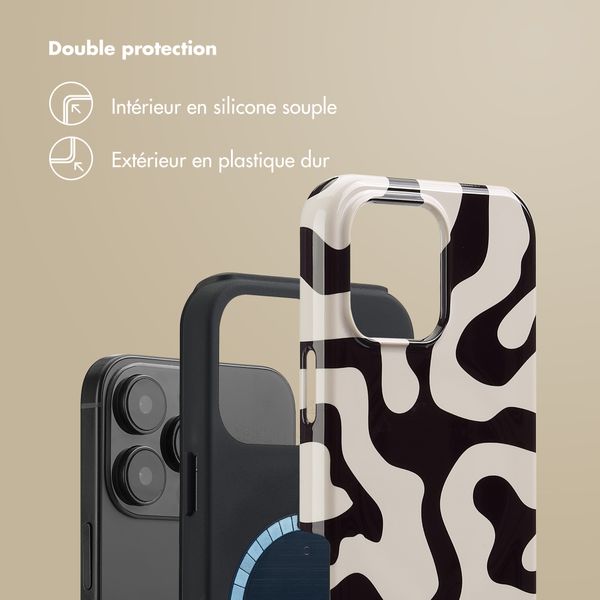 Selencia Coque arrière Vivid avec MagSafe Apple iPhone 16 Pro Max - Art Wave Black