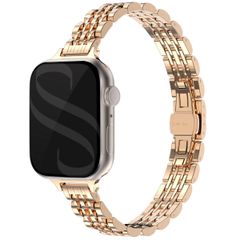 Selencia Bracelet en acier slim style Jubilee Apple Watch | 38/40/41/42 mm - Rose Doré