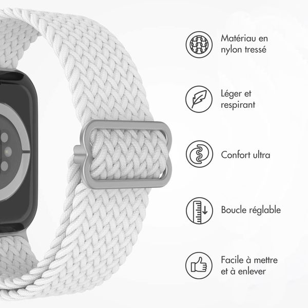 imoshion Bracelet nylon tissé Apple Watch | 44/45/46/49 mm - Blanc