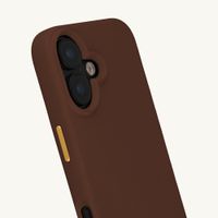 Selencia Coque arrière Rivièra avec MagSafe avec crochets amovibles Apple iPhone 16 - Choco Brown