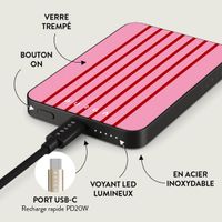 Burga Powerbank magnétique 5 000 mAh - MagSafe et Qi2 - Favorite Bikini / Gunmetal
