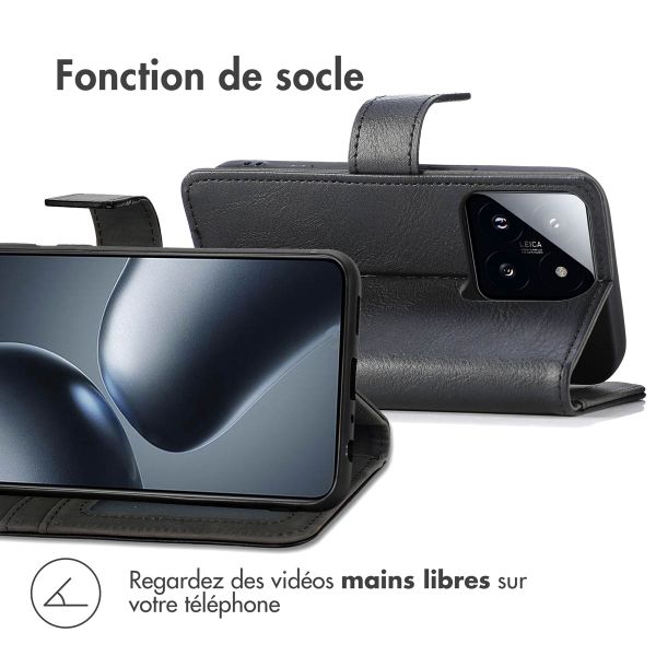 imoshion Étui de télephone portefeuille de luxe Xiaomi 14T Pro - Noir