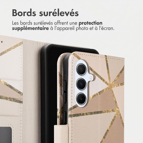 imoshion Étui de télephone portefeuille Design Samsung Galaxy A56 - Beige Graphic