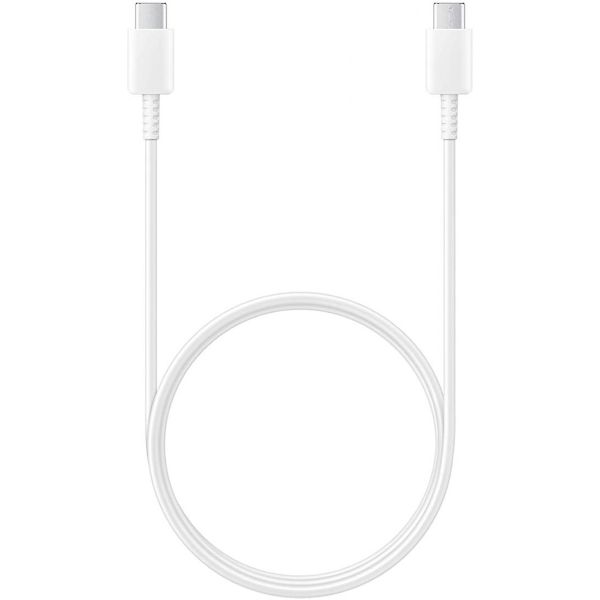 Samsung Lot de charge | USB-C vers USB-C - 1 mètre - 25 Watt - Blanc + Original l'Adapteur de charge radpide USB-C emballage d'usine - 25 Watt - Blanc