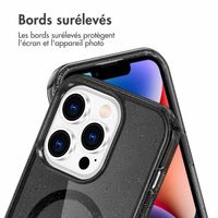 imoshion Coque Pailletée avec MagSafe Apple iPhone 14 Pro - Glitter Noir