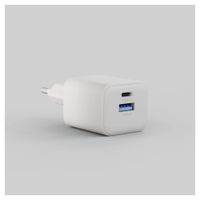 Zens Chargeur compact USB-C / USB-A 30W - Adaptateur secteur - Blanc
