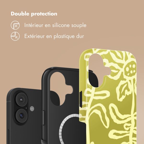 Selencia Coque arrière Vivid avec MagSafe Apple iPhone 17 - Chalky Bloom