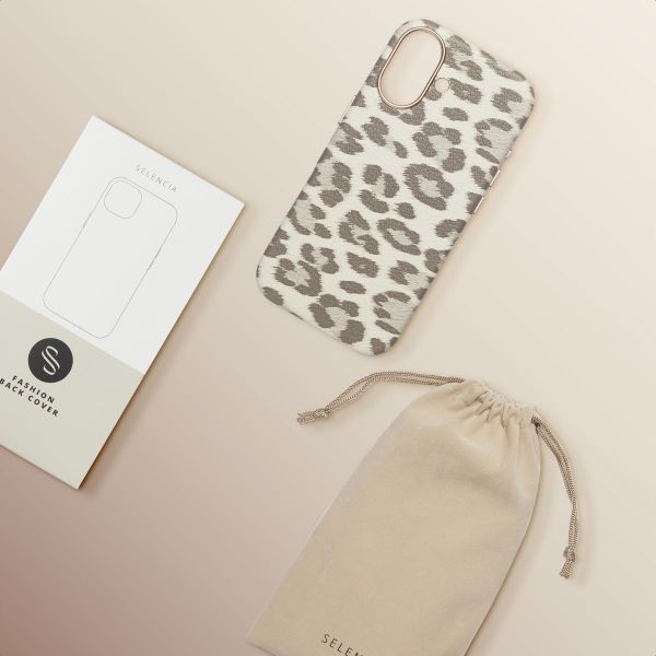 Selencia Coque Sabi imprimé panthère avec MagSafe Apple iPhone 17 - Soft Ivory
