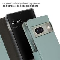 Selencia Étui portefeuille en cuir véritable Google Pixel 7 - Air Blue