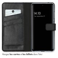 Selencia Étui portefeuille en cuir véritable Samsung Galaxy A52(s) (5G/4G) - Noir