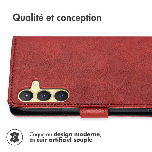 imoshion Étui de télephone portefeuille de luxe Samsung Galaxy S25 / S24 - Rouge