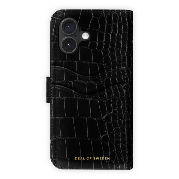 iDeal of Sweden Magnet Wallet+ Étui portefeuille Apple iPhone 17 - Black Croco
