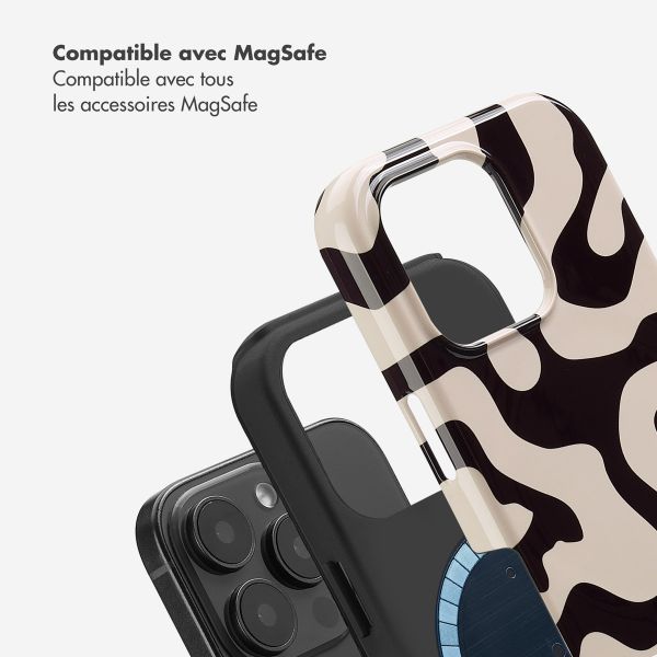 Selencia Coque arrière Vivid avec MagSafe Apple iPhone 16 Pro - Art Wave Black