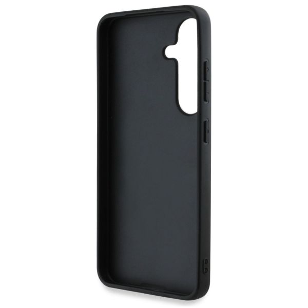 Guess Coque 4G Metal Logo Saffiano Samsung Galaxy S25 Plus - Noir
