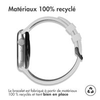 imoshion Bracelet sport en silicone avec boucle Apple Watch | 38/40/41/42 mm - White / Black