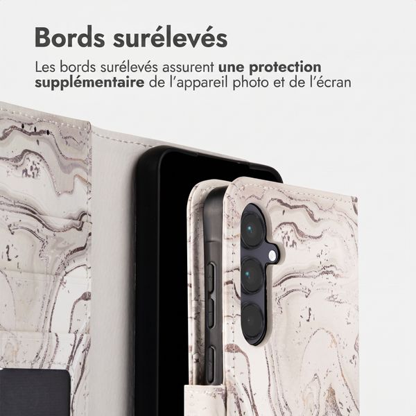 imoshion Étui de télephone portefeuille Design Samsung Galaxy A55 - Sandy Marble