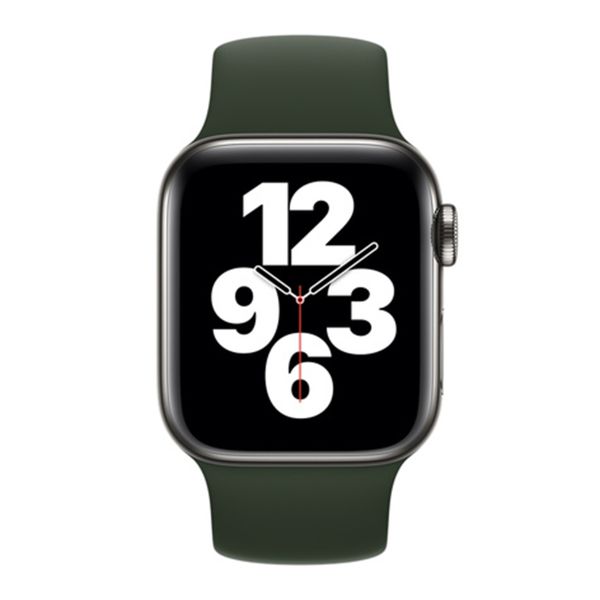 Apple Bracelet Boucle unique en Silicone Apple Watch | 38/40/41/42 mm - Taille 2 - Cyprus Green