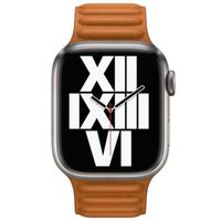 Apple Bracelet Leather Link Apple Watch | 38/40/41/42 mm - Taille M/L - Golden Brown