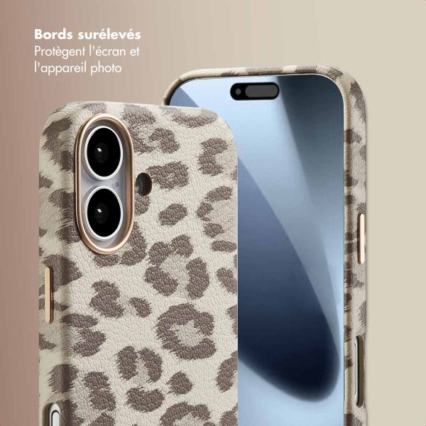 Selencia Coque Sabi imprimé panthère avec MagSafe Apple iPhone 17 - Soft Ivory