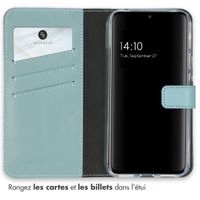 Selencia Étui portefeuille en cuir véritable Google Pixel 8a - Air Blue