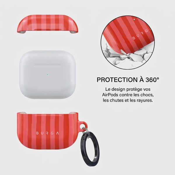 Burga Coque rigide  Apple AirPods 3 - Pomegranate