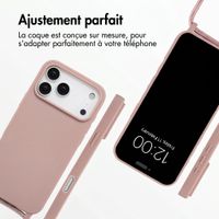 imoshion Coque en silicone avec cordon Apple iPhone 18 Pro / 17 Pro - Sand Pink