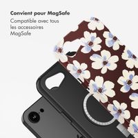 Selencia Coque arrière Vivid avec MagSafe Apple iPhone 17e / 16e - Choco Flower Pop