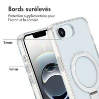 Accezz Coque Ring Stand avec MagSafe Apple iPhone 17e / 16e - Transparent