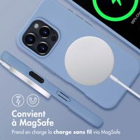 imoshion Coque arrière Color avec cordon amovible et MagSafe Apple iPhone 16 Pro - Ash Blue