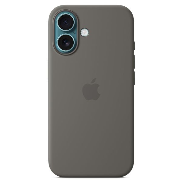 Apple Coque en silicone MagSafe Apple iPhone 16 - Stone Gray